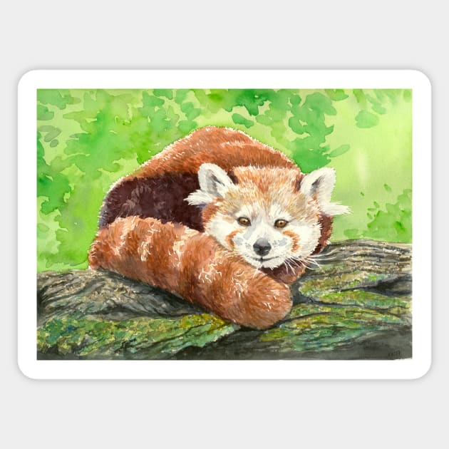 Red panda Sticker by katerinamk